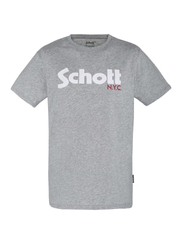 Schott N.Y.C. Schott N.Y.C. T-Shirt Logo Kurzarmshirt in grau