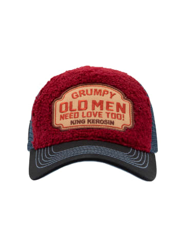 King Kerosin King Kerosin Trucker Cap Grumpy Old Men Need Love Too in bordeaux