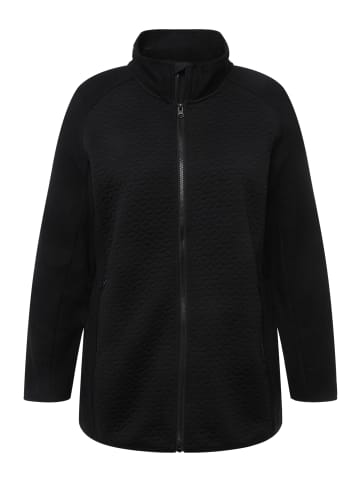 Ulla Popken Sweatjacke in schwarz