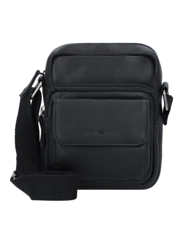 Greenburry Vintage Umhängetasche Leder 18 cm in black