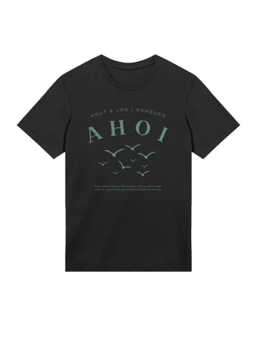 F4NT4STIC T-Shirt Ahoi Möwe Knut und Jan in schwarz