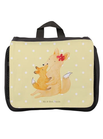 Mr. & Mrs. Panda Kosmetiktasche Fuchs Mama ohne Spruch in Gelb Pastell