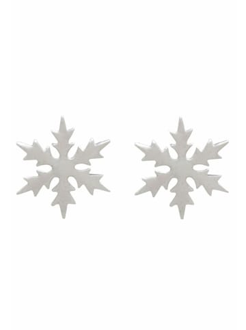 Gemshine Ohrringe Schneeflocke Winter in silver coloured