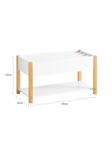 SoBuy Kinderbücherregal in Reinweiß - (W) 42 x (H) 45 x (L) 85 cm