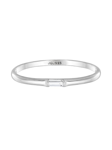 Elli Ring 585 Weißgold Verlobungsring in Weiß