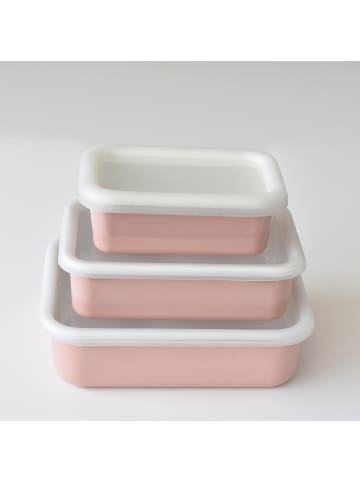Honey Ware Emaille-Frischhaltedose, Alt Pink, L, 1,35L