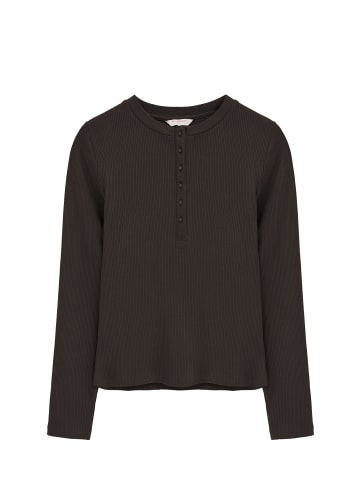Polo Club T-Shirt WOMAN ALTHEA LONG SLEEVE SLIM FIT in Dunkle Schokolade