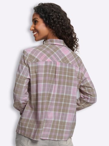Heine Karo-Bluse in sesam-rosé-kariert