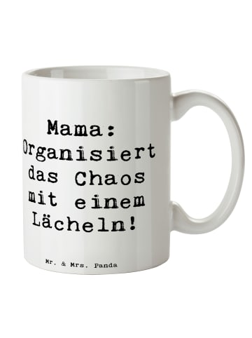 Mr. & Mrs. Panda Kaffeebecher Spruch Mama Ordnung mit Spruch in Weiß