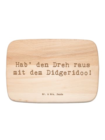 Mr. & Mrs. Panda Holzbrett Spruch Didgeridoo Dreh mit Spruch in Transparent