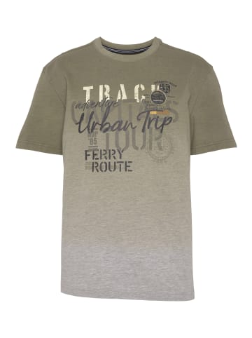 Man's World T-Shirt in hellgrau melange -oliv