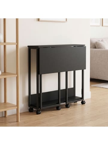 relaxdays Schreibtisch "klappbar" in Schwarz - (B)60 x (H)75 x (T)50 cm