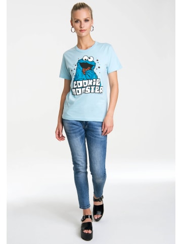 Logoshirt T-Shirt Sesamstrasse - Krümelmonster in hellblau