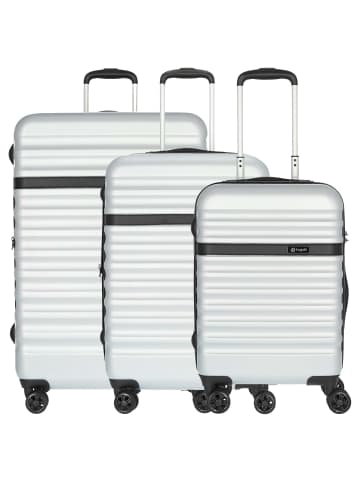Bugatti Corium - 4-Rollen-Trolley Set 3tlg. (silver) in silver