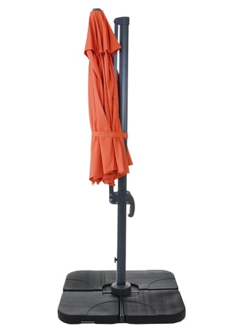 MCW Gastronomie-Ampelschirm A96, Terracotta mit Ständer