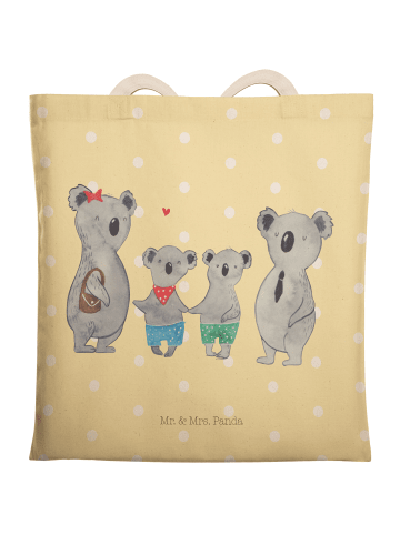 Mr. & Mrs. Panda Henkeltasche Koala Familie zwei ohne Spruch in Gelb Pastell