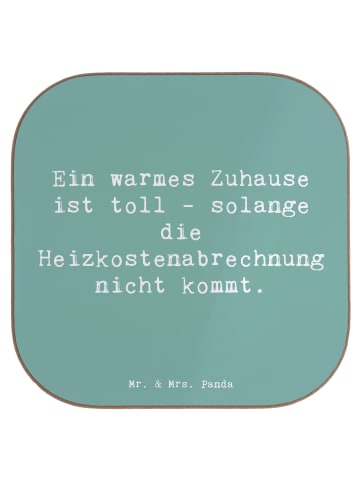 Mr. & Mrs. Panda Untersetzer für Gläser Spruch Geborgenheit im Z... in Meeresbrise