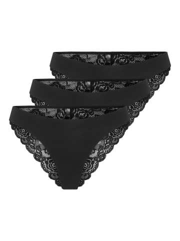 ONLY Slip 3er Pack in Schwarz