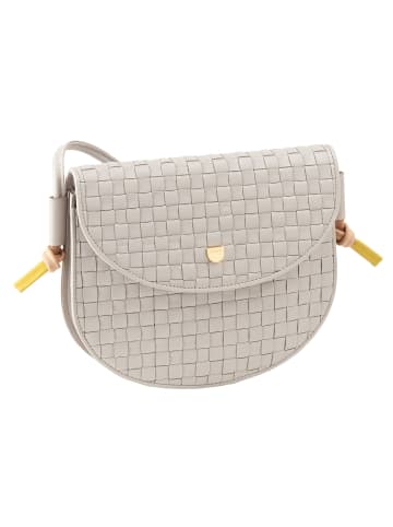 DuDu Skye Umhängetasche Leder 21 cm pearl grey