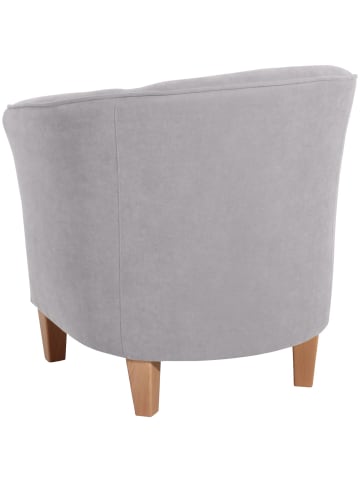 58 aufm Kessel SESSEL Karine Bezug Veloursstoff Buche natur / silber