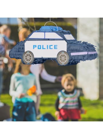 relaxdays 3-tlg. Pinata Set "Polizei" in Blau
