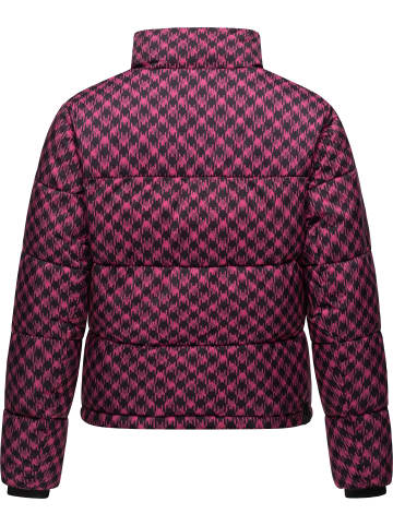 ragwear Winterjacke Serah Print in Fuchsia