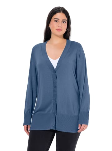 Ulla Popken Strickjacke in atlantikblau