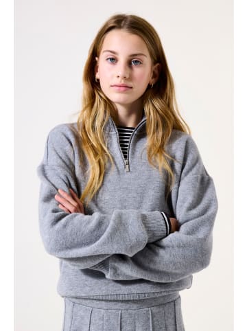 Garcia Troyer Sweater mit Stehkragen in dark grey melee