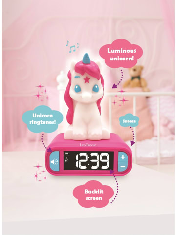 LEXIBOOK® Einhorn 3D-Nachtlicht-Wecker mit Soundeffekten