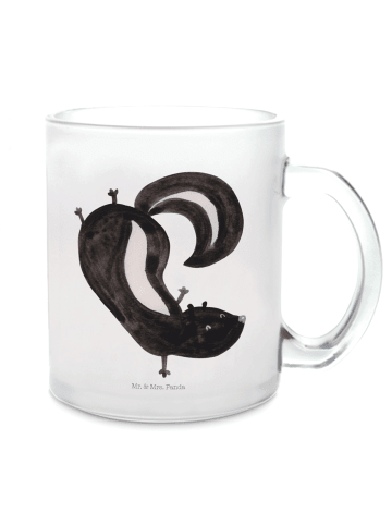 Mr. & Mrs. Panda Große Teetasse Stinktier Handstand ohne Spruch in Transparent