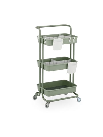 relaxdays Rollwagen in Grün - (B)42,5 x (H)86 x (T)36 cm