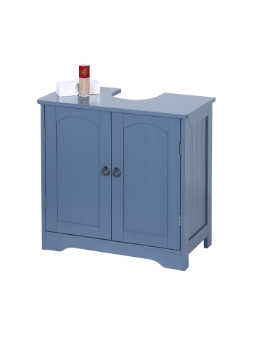 relaxdays Waschbeckenunterschrank in Grau - (B)60 x (H)60 x (T)30 cm