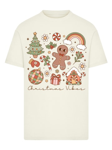 F4NT4STIC T-Shirt Weihnachten Vibes Cozy Cute Winter in sand