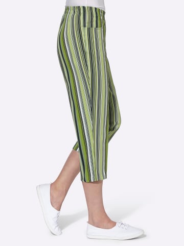 WITT WEIDEN Capri-Hose in grün-gestreift