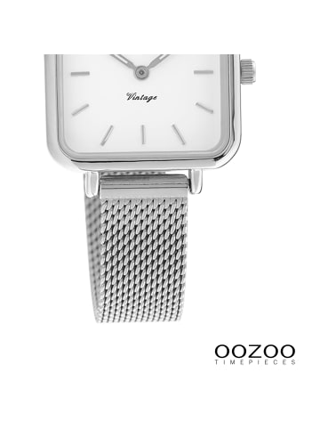 Oozoo Armbanduhr Oozoo Vintage Series silber klein (ca. 26x26mm)