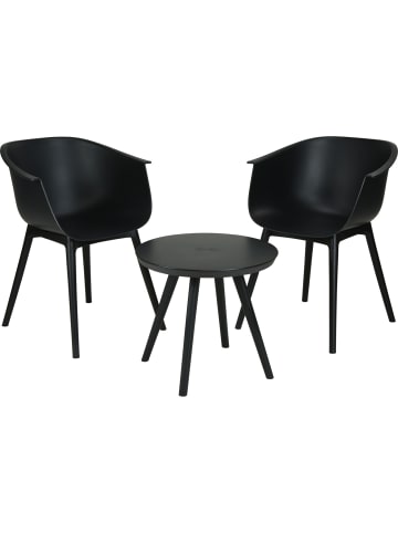 Ambiance Gartenmöbelset schwarz in Schwarz, (B) 60 x (H) 76 x (L) 55 cm