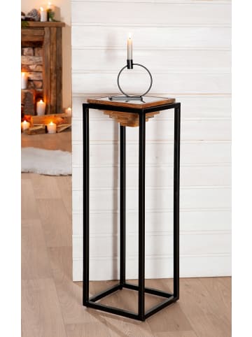 GILDE Deko-Säule "Moorea" braun - (H) 91cm
