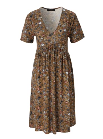 Aniston CASUAL Sommerkleid in braun-hellbraun-anthrazit-graublau-grün-lachs-weiß