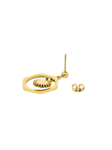 IZIA Women Earrings in Gold Turquoise
