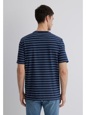 Mavi Jeans Gestreiftes T-Shirt mit Rundhalsausschnitt in Dunkelblau