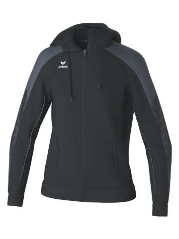 erima Damen Trainingsjacke Mit Kapuze in schwarz/slate grey
