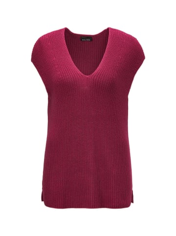 GOLDNER Kurzgröße:  Modischer Pullunder in merlot