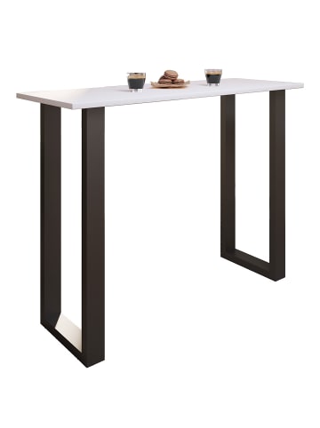 ebuy24 Bartisch Xona schwarz Weiß 140 x 50 cm