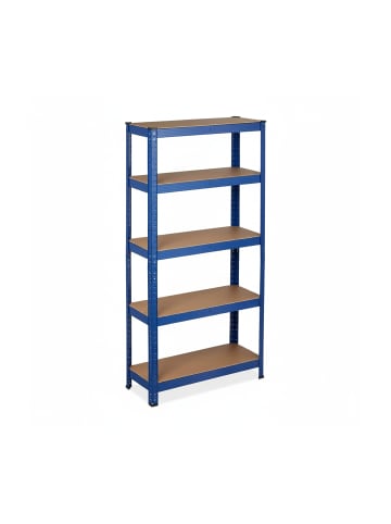 relaxdays 2x Schwerlastregal in Blau - (B)75 x (H)150 x (T)30 cm