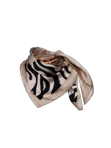 faina Women Feminine Scarf in Beige Black Multicolor