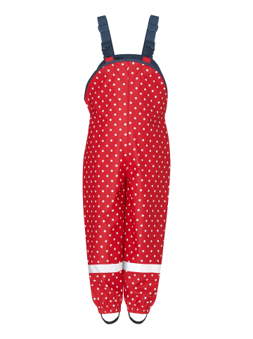 Playshoes Regenlatzhose mit Punkten in Rot