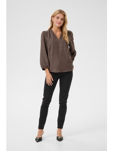 Kaffe Langarm-Bluse KAellen Regular fit in Deep Taupe CC