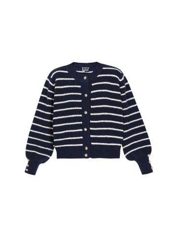 DreiMaster Women Cardigan in navy offwhite