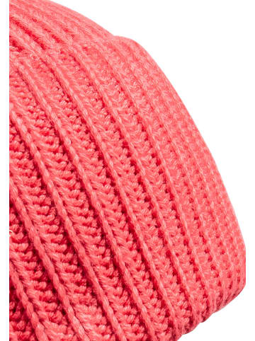 Camel Active Strick-Beanie aus einem Baumwoll-Kaschmir-Mix in Rot