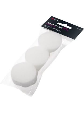 smiffys Smiffys 3er Pack Make-Up FX Essentials, Foam Cosmetic Sponges, in Weiß